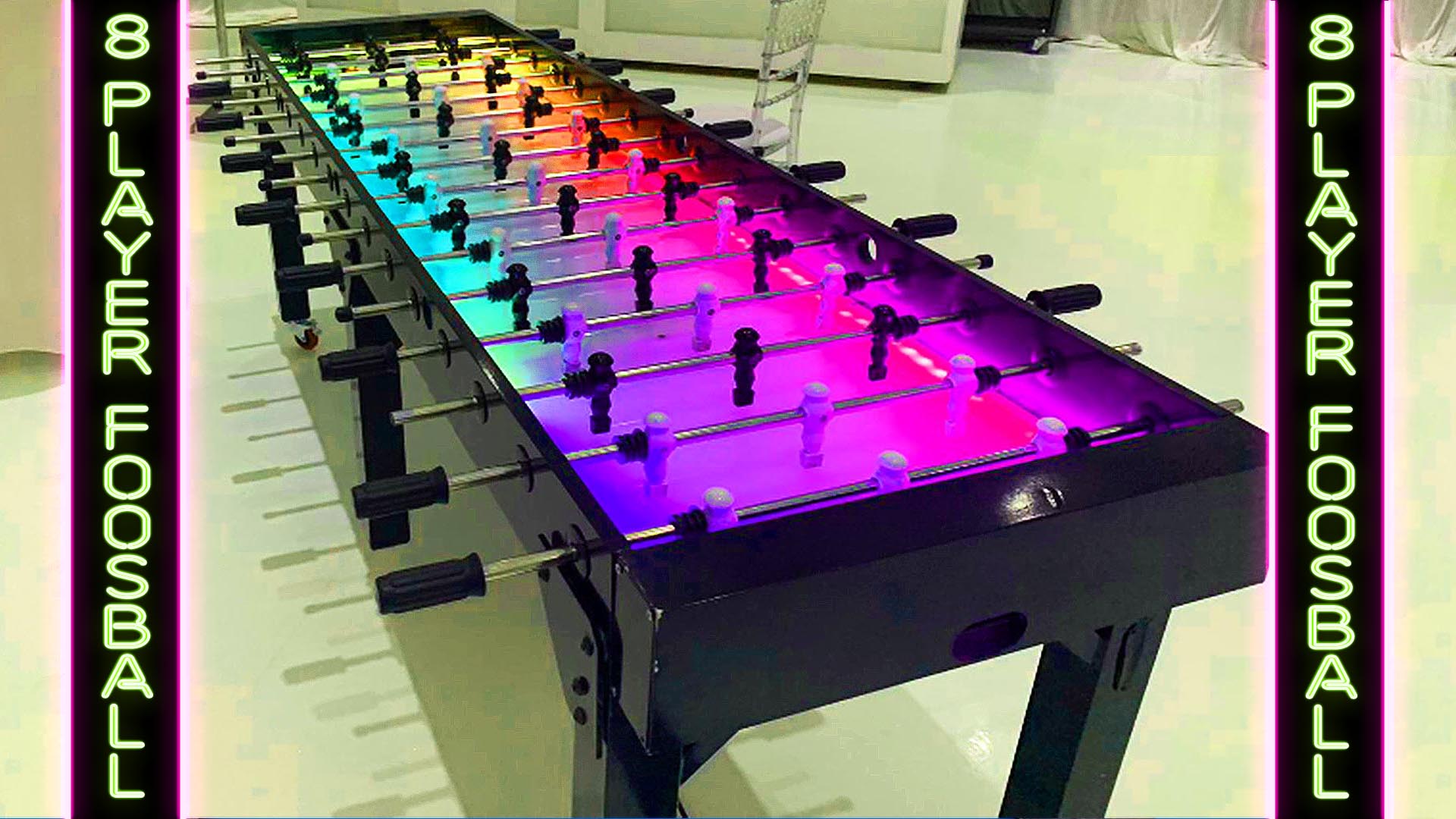 8-player LED foosball event rental game